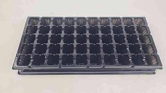 Касета для розсади 44*20,5*5,5 пластикова з піддоном на 50 V-ячейок-50 см3 (червона 35 мм*35 мм*55 мм) (1 шт.) Харків