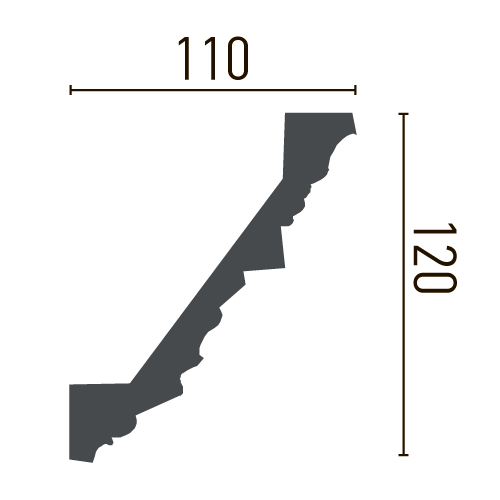 Карниз полиуретановый с орнаментом Gaudi Decor C 158 Днепр - изображение 2
