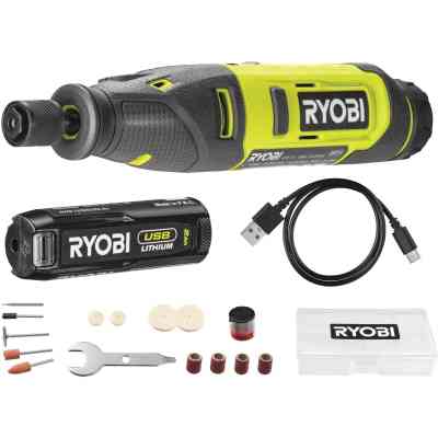 Гравер Ryobi акумуляторний RRT4-120GA15 4В, 1х2Ah, 15 аксесуарів, 0.23кг (5133005634) Вінниця