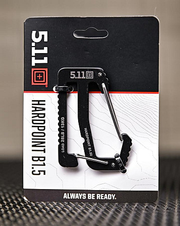 Карабин "HARDPOINT B150" BLACK 38 мм 5.11 Tactical сталь 1 ПП8143 Київ - фото 1