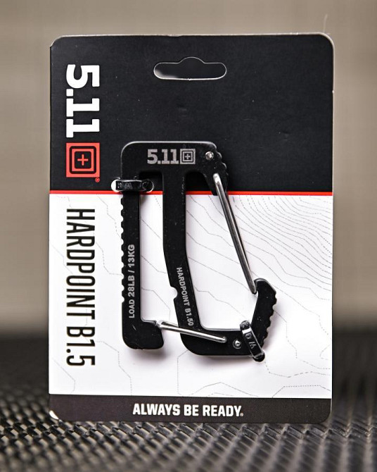 Карабин "HARDPOINT B150" BLACK 38 мм 5.11 Tactical сталь 1  ПП8143 Одеса - фото 1