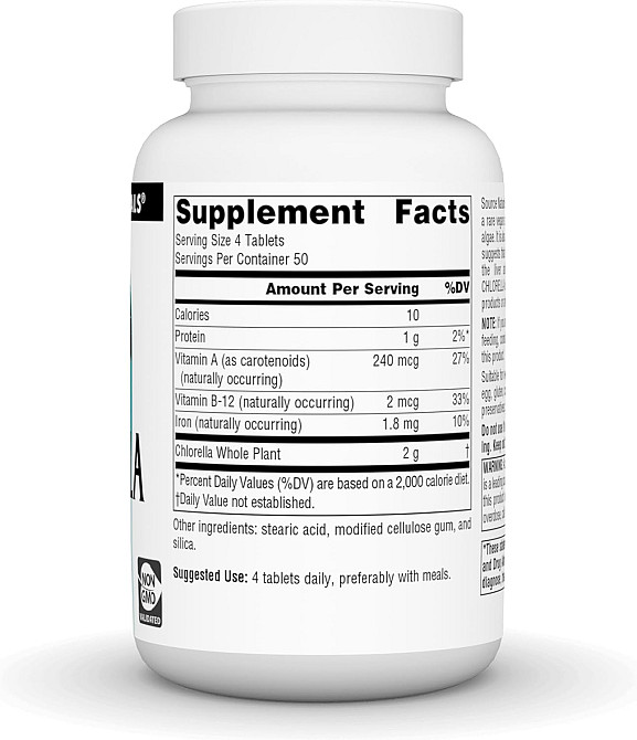 Хлорелла Source Naturals Chlorella, 200 Tablets Луцк - изображение 2