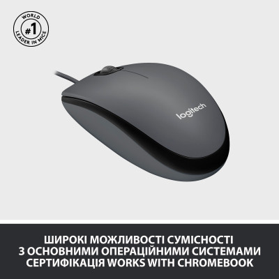 Мишка Logitech M100 USB Black (910-006652) Вінниця - фото 4