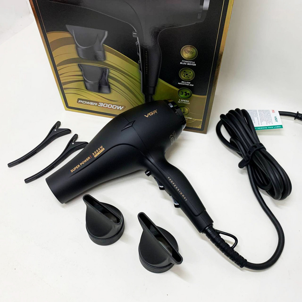 Фени для сушіння волосся VGR V-406 3000Вт, Зручний фен для домашнього використання HP-14 Івано-Франківськ - фото 7