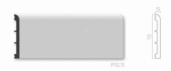 Плинтус Р 112.15 под покраску из полимера высокой плотности  (2000х112х15мм) Днепр