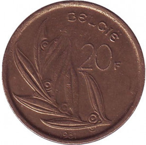 20 франків. 1981 рік, Бельгія. (Belgie) Полтава - фото 1