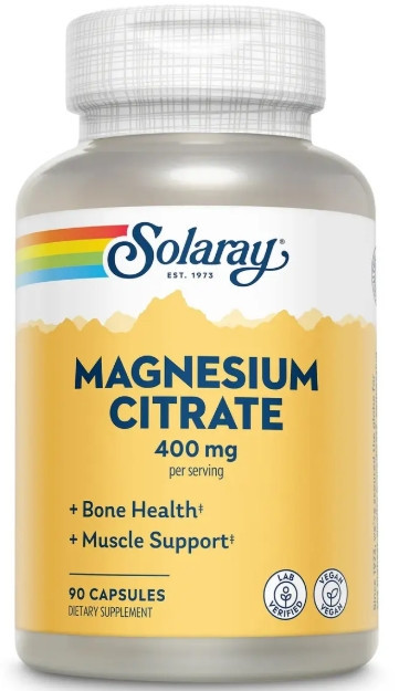 Магній цитрат Solaray Magnesium Citrate 400 мг 90 капс Київ - фото 1