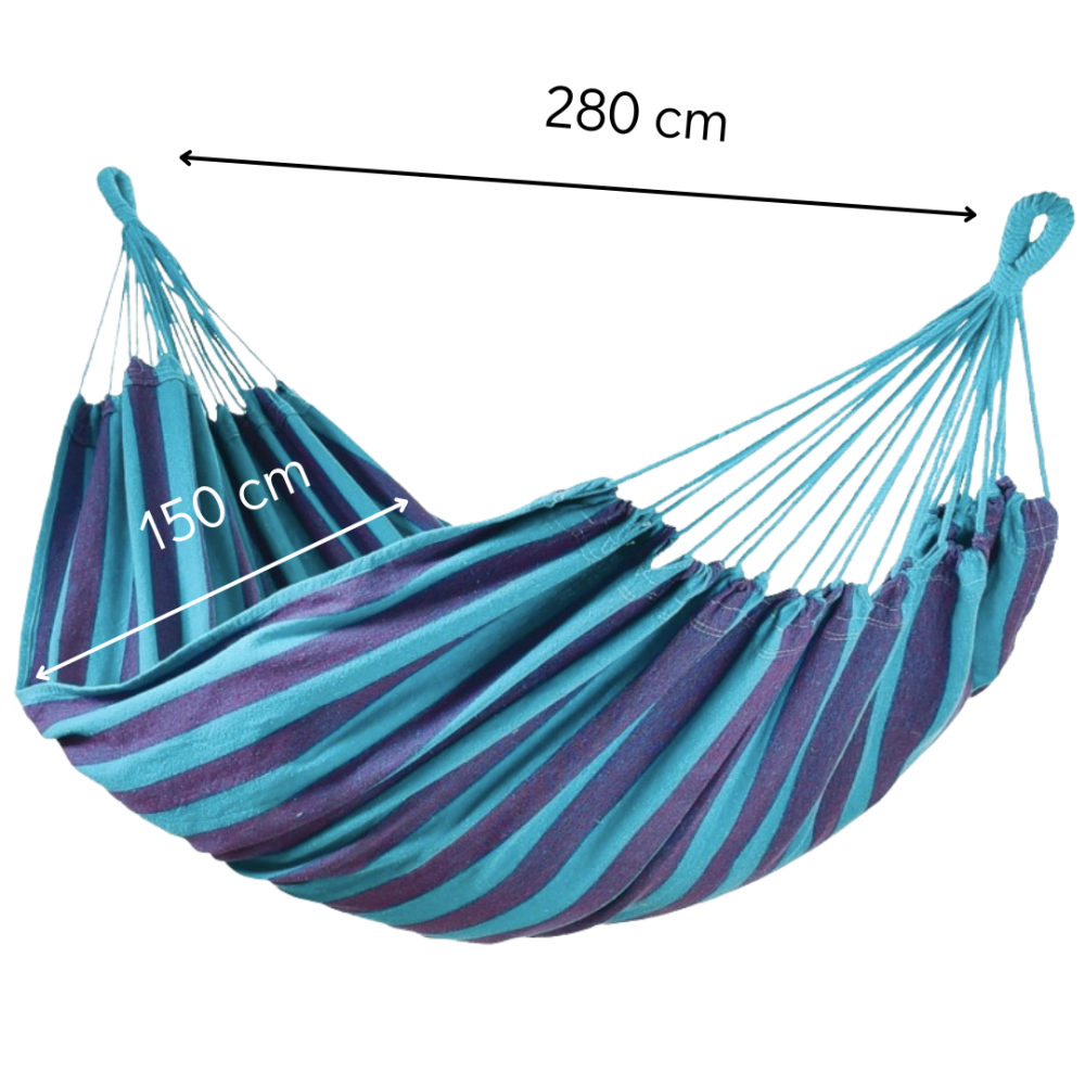 Гамак гавайський Jumi Garden тканинний з чохлом синій із зеленим Киев - изображение 4