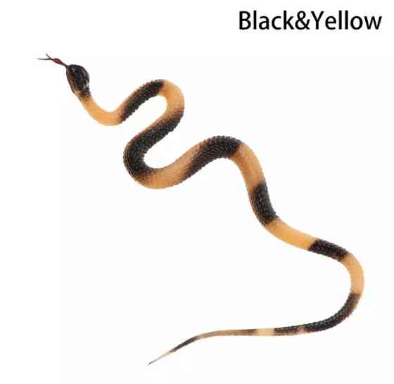 Іграшка змія декор на Хеллоуїн 23 см чорно-жовтий Київ