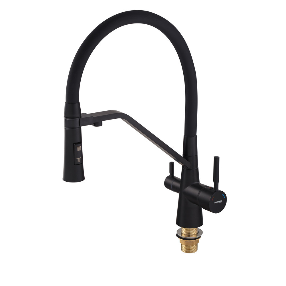 Кухонный смеситель Mixxus Premium Magnet 021 черный REFL.BLACK (MI6974) Харьков - изображение 3