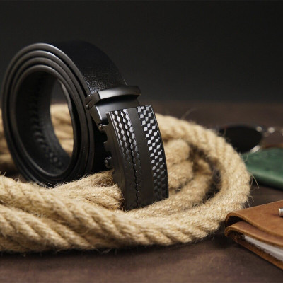 Ремінь Vintage Чоловічий з автоматичною пряжкою мозаїка Чорний (20299) Вінниця - фото 8