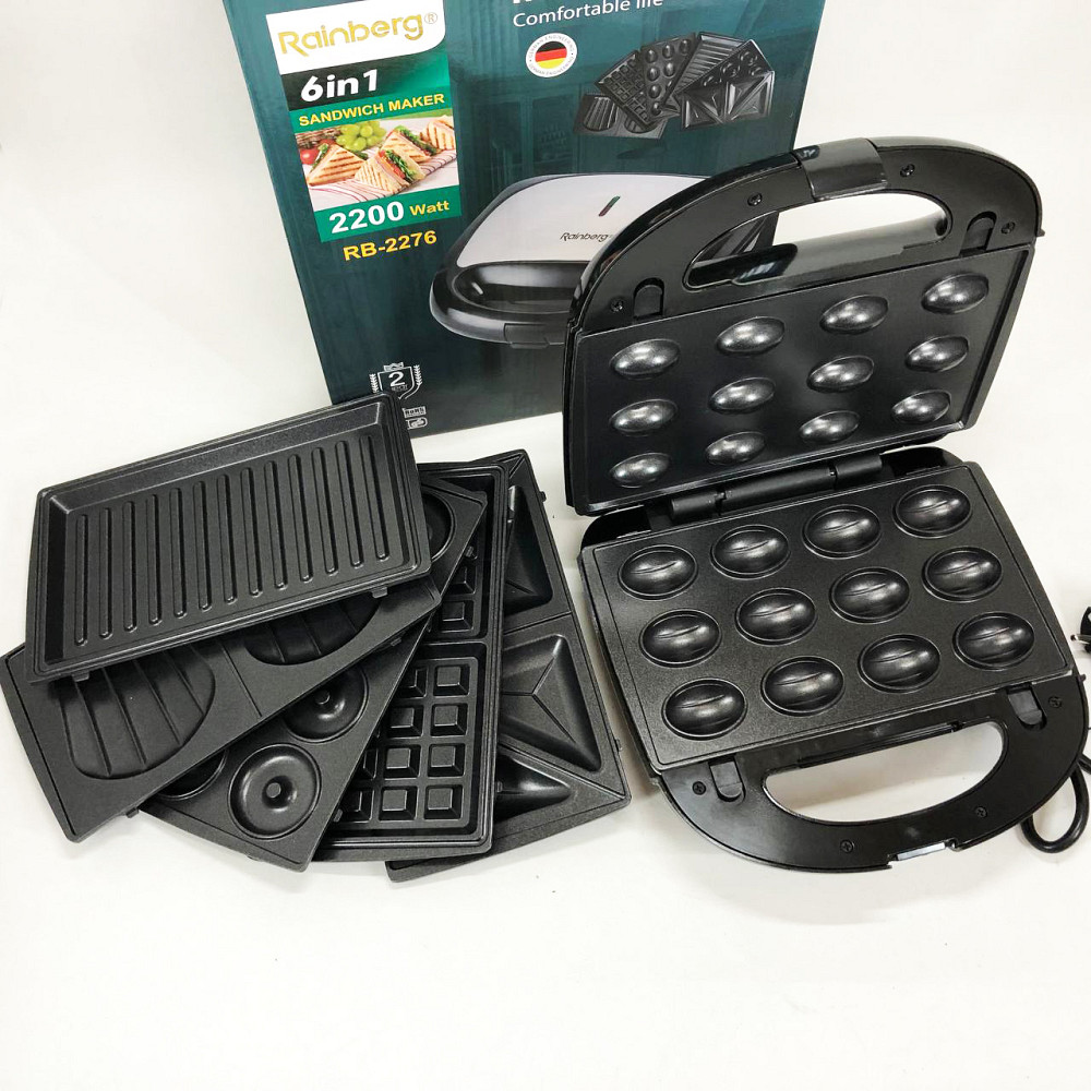 Мультипекарь для приготовления гриля Rainberg RB-2276 6 в 1 2200 Вт, Гриль для мяса овощей UJ-89 Львов - изображение 8