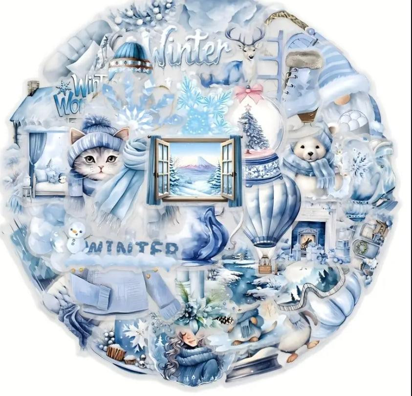 Набор зимних стикеров 