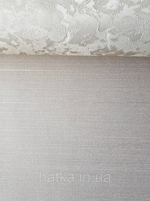 Шпалери вінілові на паперовій основі Sirpi Italian Silk 7 однотонні кремові тонка срібна смуга Київ - фото 2