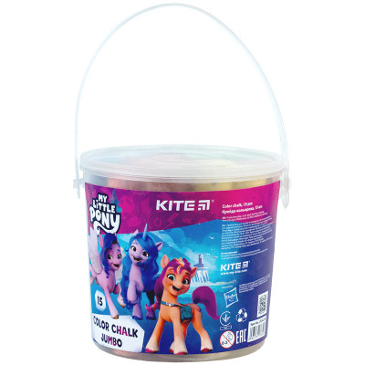 Крейда Kite кольорова Jumbo My Little Pony, 15 штук у відерці (LP24-074) Вінниця - фото 1