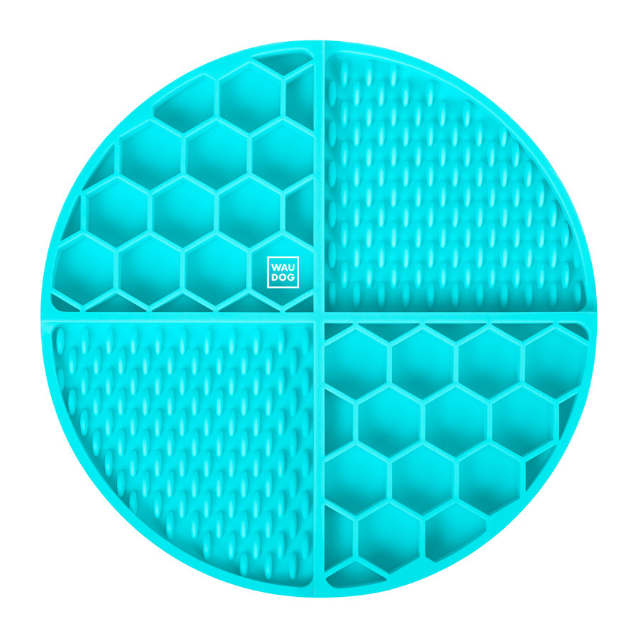 Коврик для слизивания и медленного питания WAUDOG Silicone, 211х211х30 мм, голубой Киев - изображение 3