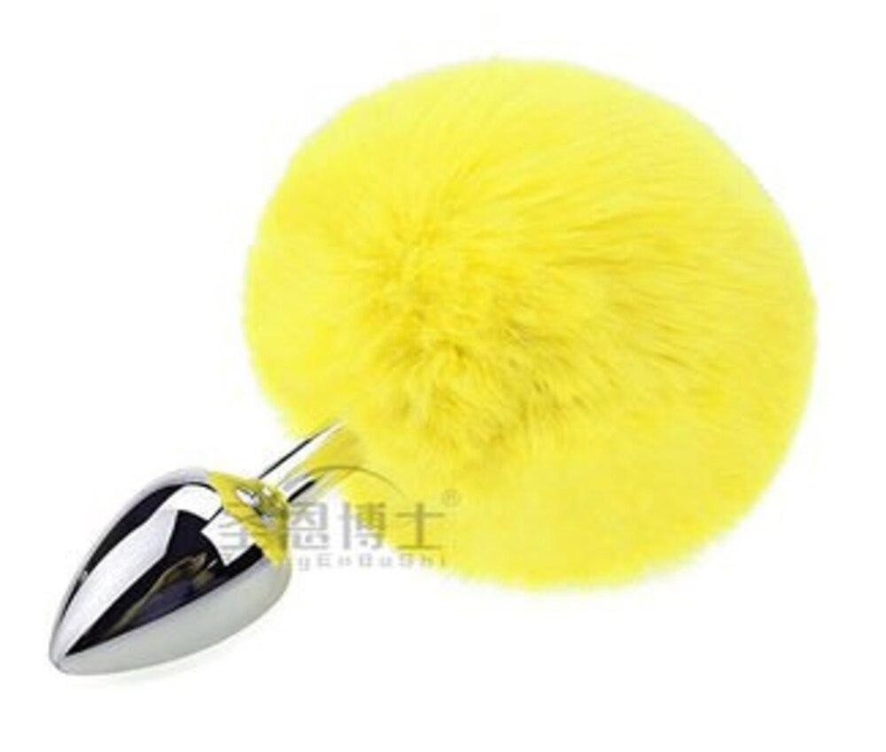 Анальна пробка з хвостом SKN-Z38 Yellow ( розмір XS ) Sex Aura Київ - фото 1