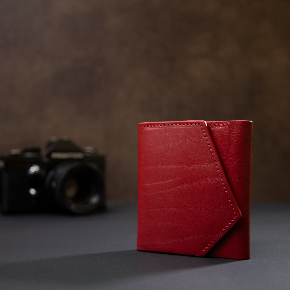 Женский кожаный кошелек GRANDE PELLE 11365 Красный Киев - изображение 9