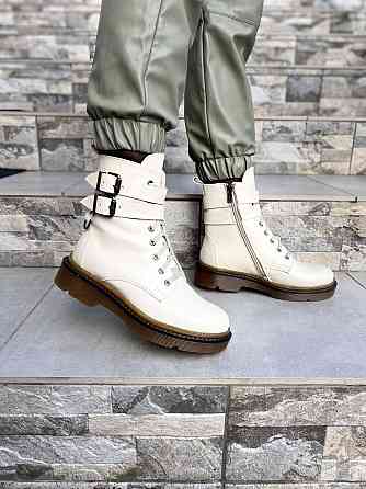 Без бренда Жіночі черевики M.KRAFT бежеві натуральна шкіра зима висота 15 см (4278) 37р.38р.39р Коломия