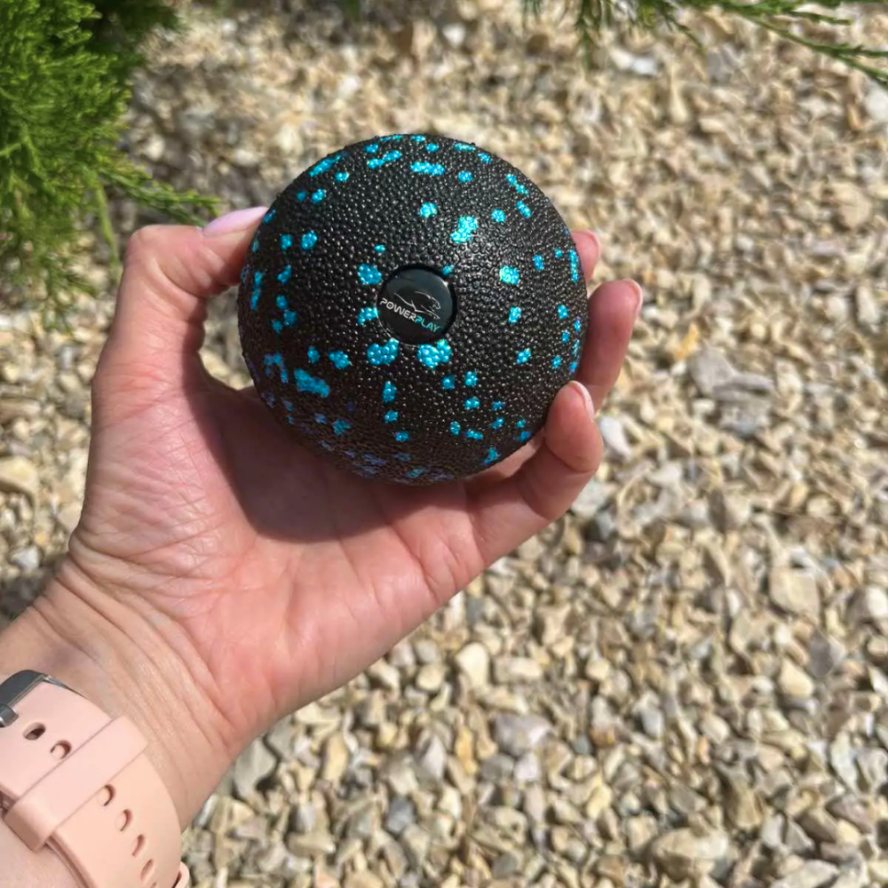 Масажний м'яч PowerPlay PP-4350 Epp Massage Ball (d8) Чорно/Блакитний Каменское - изображение 9