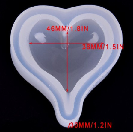 Молд сердце для мастики - размер молда 6,5*7см, силикон Киев - изображение 3