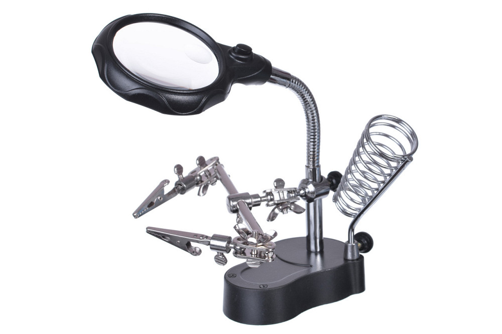 Маніпулятор Третя рука ZD-126-2 з підсвічуванням, збільшення 4X, діаметр 65 мм Полтава - фото 1