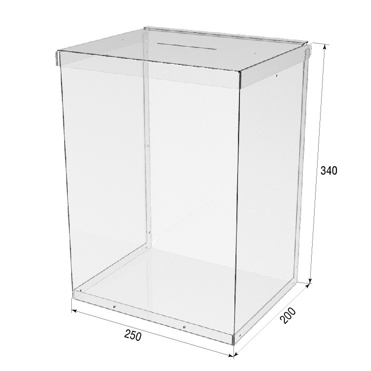 Ящик EKOSTAR без замка для пожертвований и сбора денег 250x200x340. Объем 17 литров Киев - изображение 5