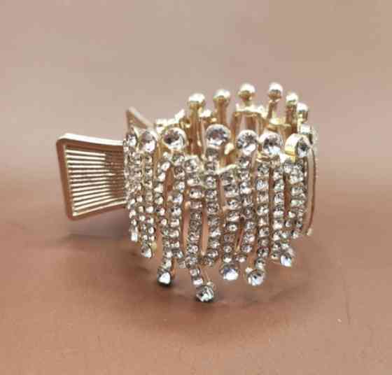 Затискач для волосся Золотистий Смела