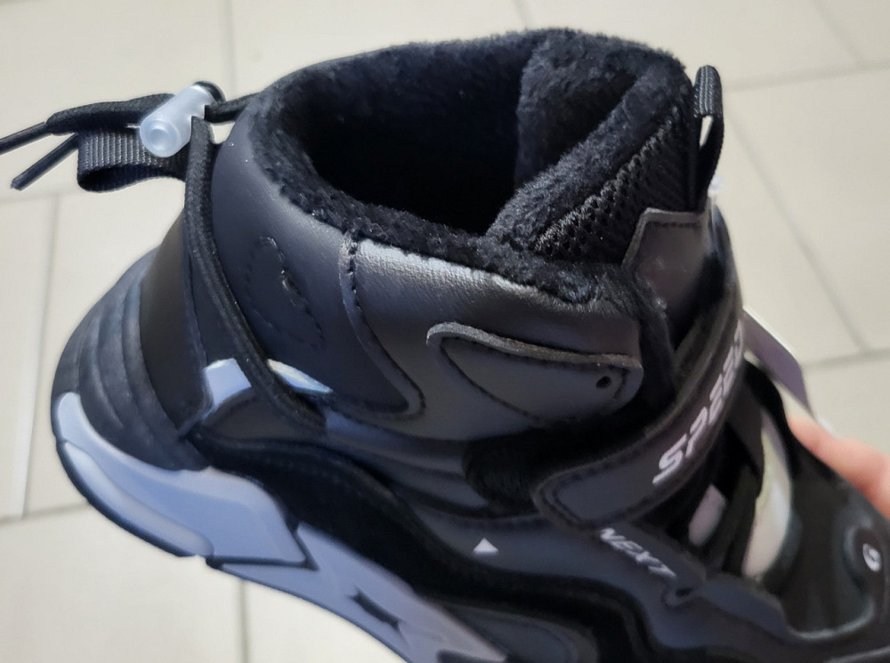 Дитячі кросівки хайтопи на флісі 32,33,34,35 Миколаїв - фото 4