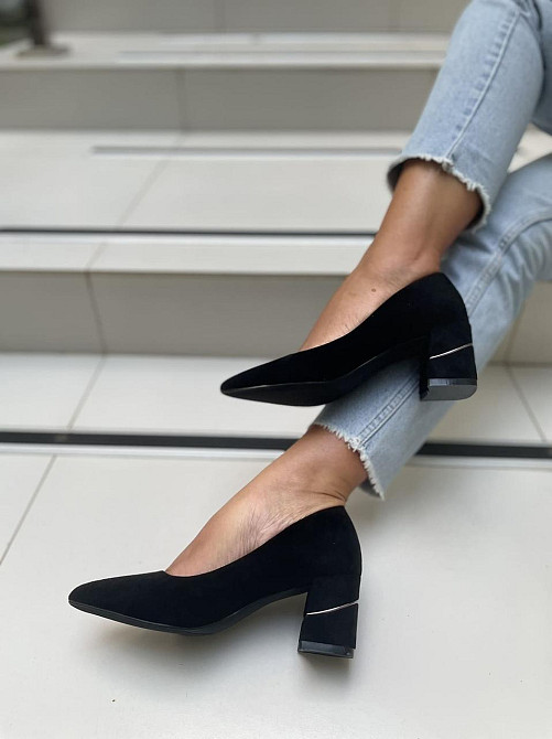 Meideli Туфлі жіночі MEIDELI чорні еко-замша каблук 6см (L377-1) Коломия - фото 6