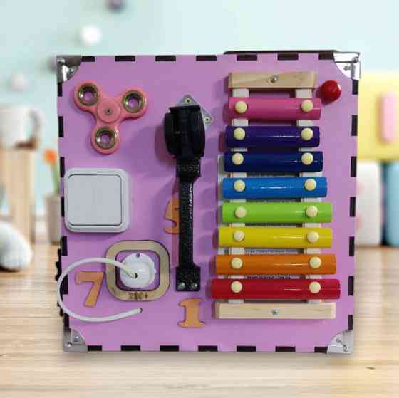 Развивающая игрушка Бизикуб Temple Group TG200132 30х30х30 см Розовый Винница