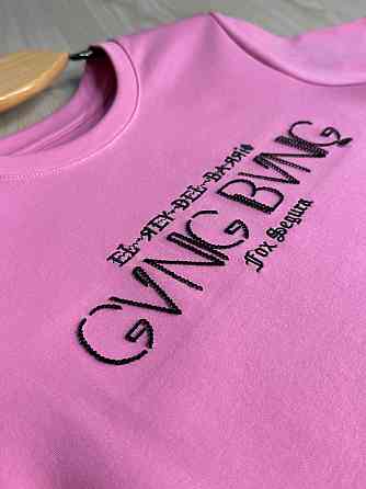 Футболка жіноча A-N 30153 з вишивкою базова однотонна one size, рожевий, one size Київ