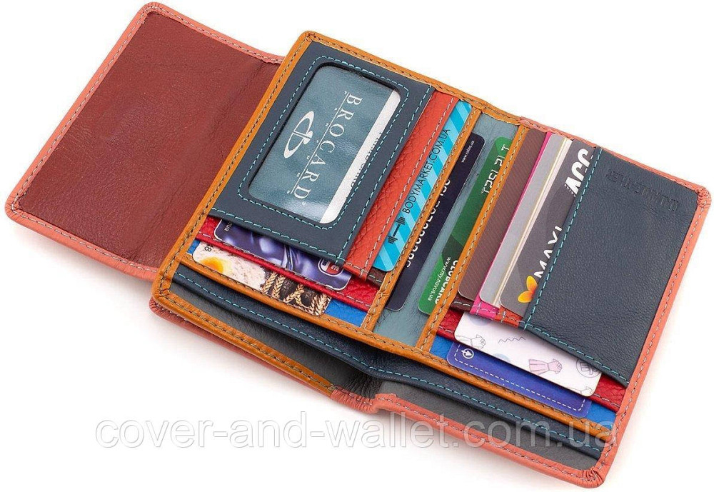 Розовый женский кошелек из натуральной кожи среднего размера с монетницей ST Leather Киев - изображение 6