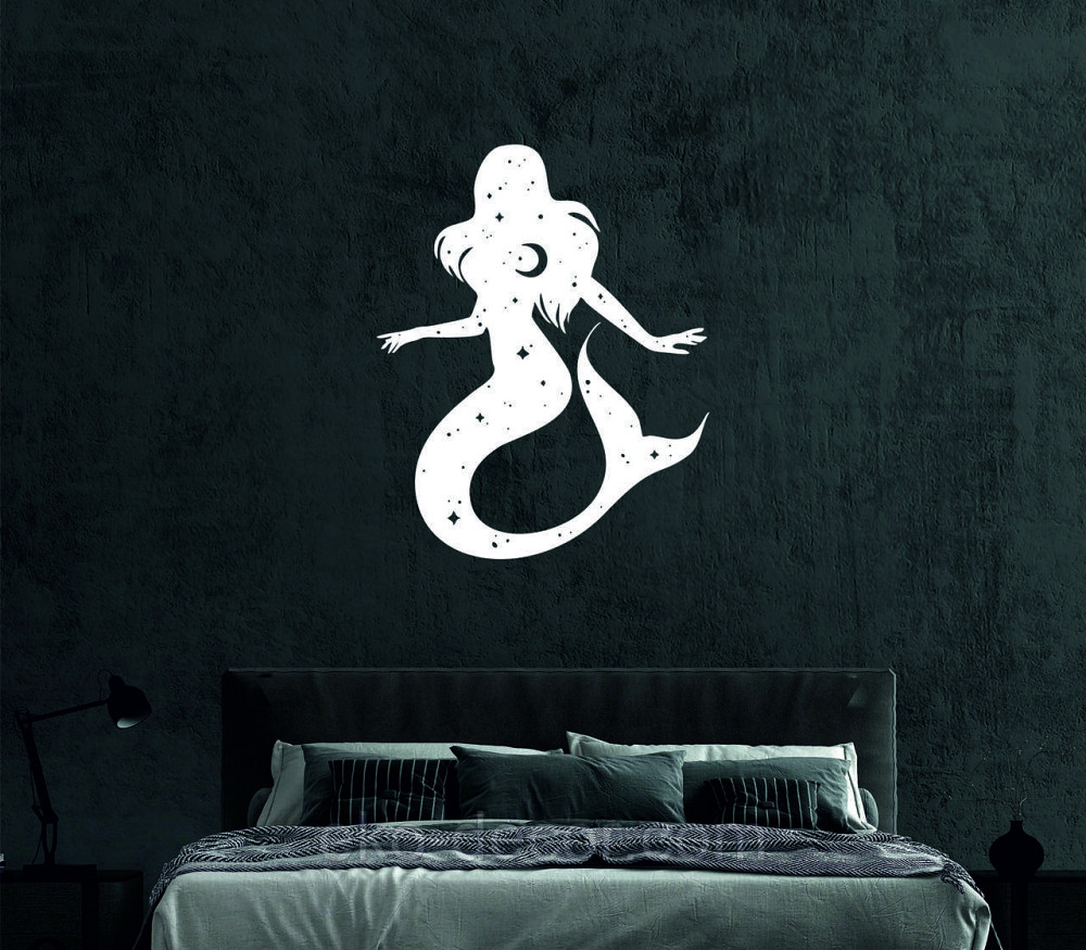 Декоративное настенное 3D Панно «Русалочка» Декор на стену с объемом 110*88 см, Белый Киев - изображение 6