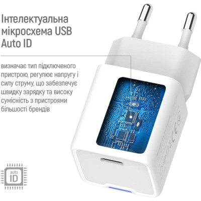 Зарядний пристрій ColorWay GaN Mini 35W PD Port PPS USB-C white (CW-CHS056PD-WT) Вінниця - фото 5