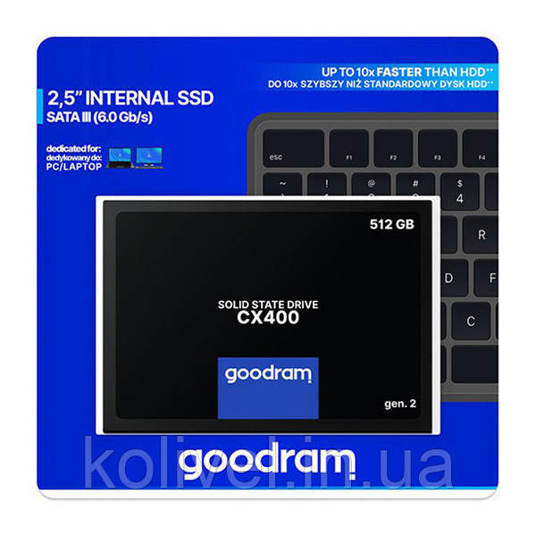 SSD 512GB GoodRAM CX400 SATA III 2.5" 3D NAND (SSDPR-CX400-512-G2) Київ - фото 4
