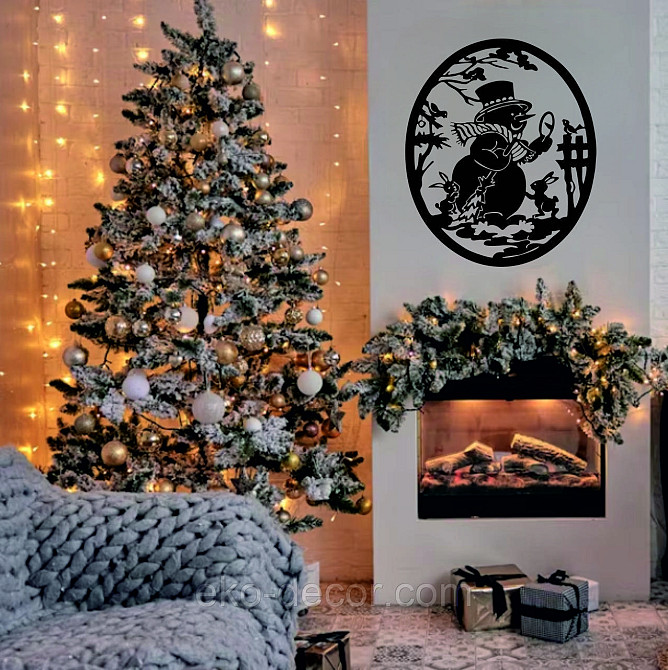 Декоративне настінне Панно «Сніговик», Декор на стену Київ - фото 8