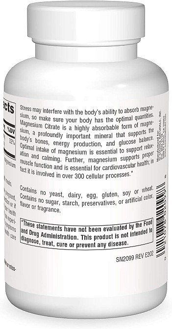 Цитрат магнію Source Naturals Magnesium Citrate 113 mg 90 caps Луцьк - фото 3