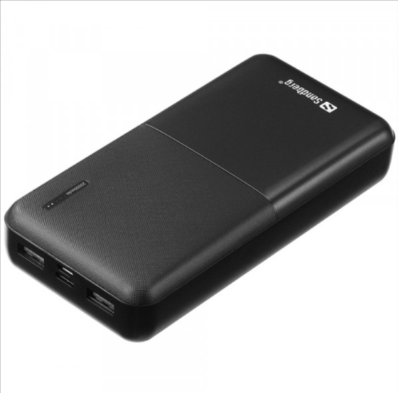 УМБ Sandberg 20000mAh Saver UPS mode, 2xUSB, 2.4A, Type-C + MicroUSB Київ