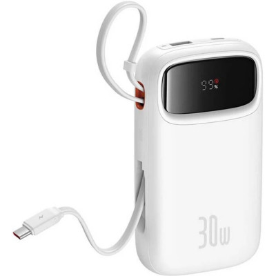 Батарея універсальна Baseus QPow2 20000mAh 30W, with 2*Type-C Cable, White (P10055009213-00) Вінниця - фото 9