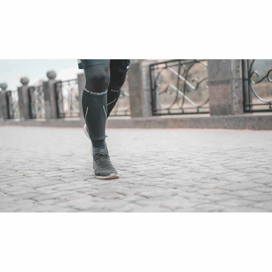 Высокие водонепроницаемые носки Dexshell Compression Mudder (Черные с серым) S Киев - изображение 5