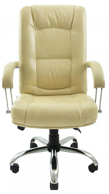 Офісне Крісло Керівника Richman Alberto Madras Cream Хром М2 AnyFix Кремовий Київ - фото 2