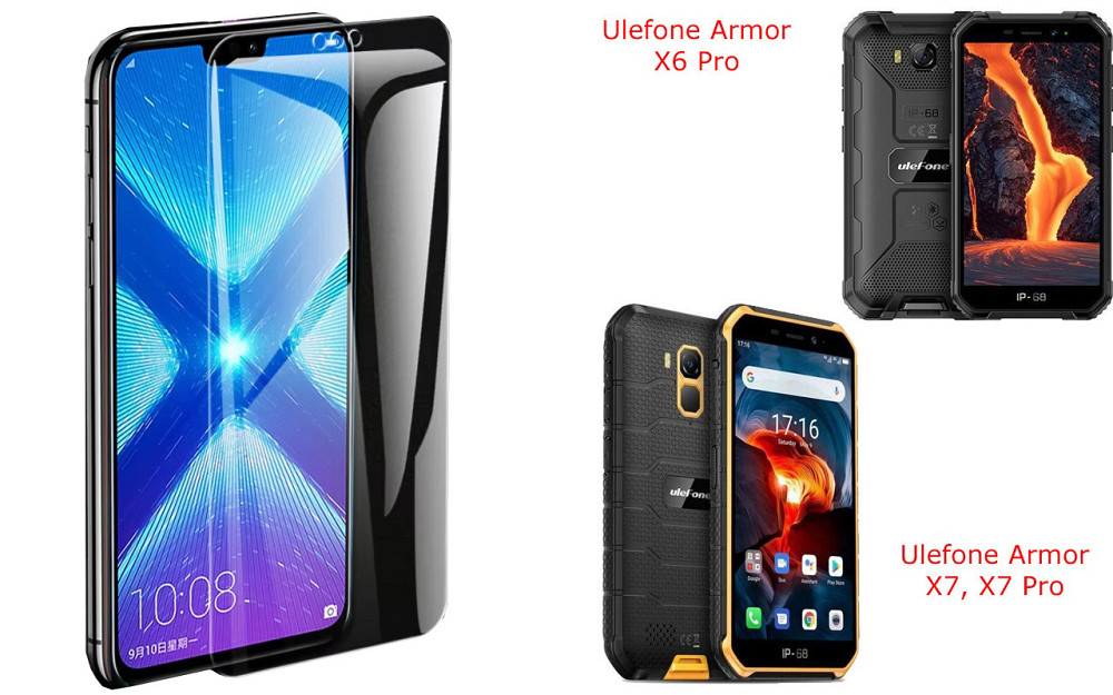 Захисне скло NeoGlass для Ulefone Armor X6 Pro, X7, X7 Pro – надпрозоре та стійке Київ - фото 2