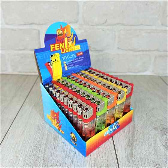 Зажигалка с фонариком пьезовая Феникс Микс уп/50шт. Харьков