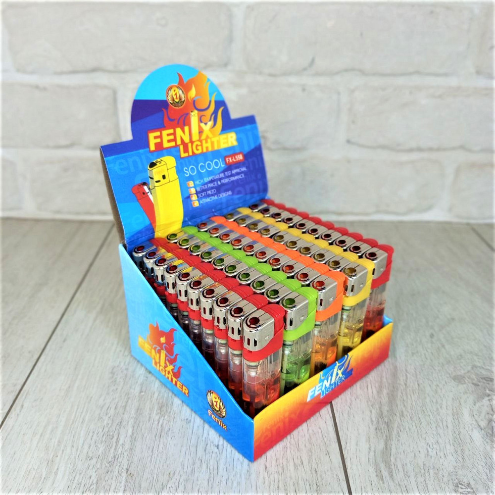 Зажигалка с фонариком пьезовая Феникс Микс уп/50шт. Харьков - изображение 1