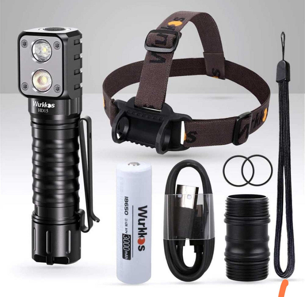 Комплект налобный фонарь.Wirkkos HD15 ,с Аккумулятором 18650 2000lm. Киев - изображение 1