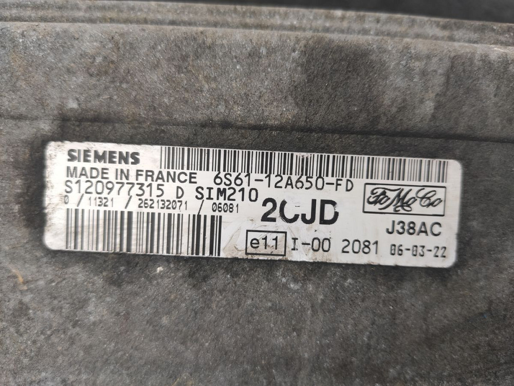 Блок керування двигуном Ford Fusion 1.25 бензин 2002-2012 (6S61-12A650-FD) Ковель - изображение 2