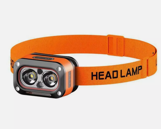 Налобний ліхтар PL-184, YD-08, холодне, тепле, червоне світло, ЗУ Type-C, сенсор Дніпро