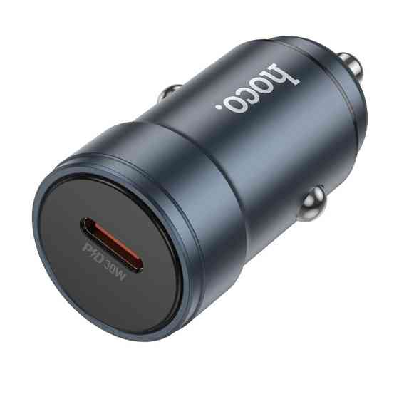Автомобільний зарядний пристрій HOCO Z57 Glorious single-port PD30W car charger Metal Gray Одеса