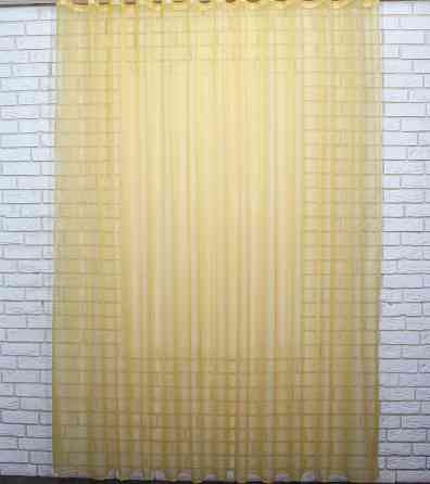 Тюль VR-Textil н109 Шифон однотонний Бурштиновий 600х280 см (41-047) Київ